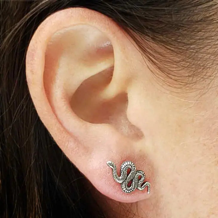 Nina Designs Earrings: Textured Snake Post-ESSE Purse Museum & Store