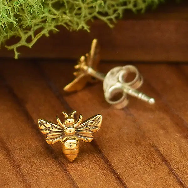 Nina Designs Earrings: Tiny Bronze Bee-ESSE Purse Museum & Store