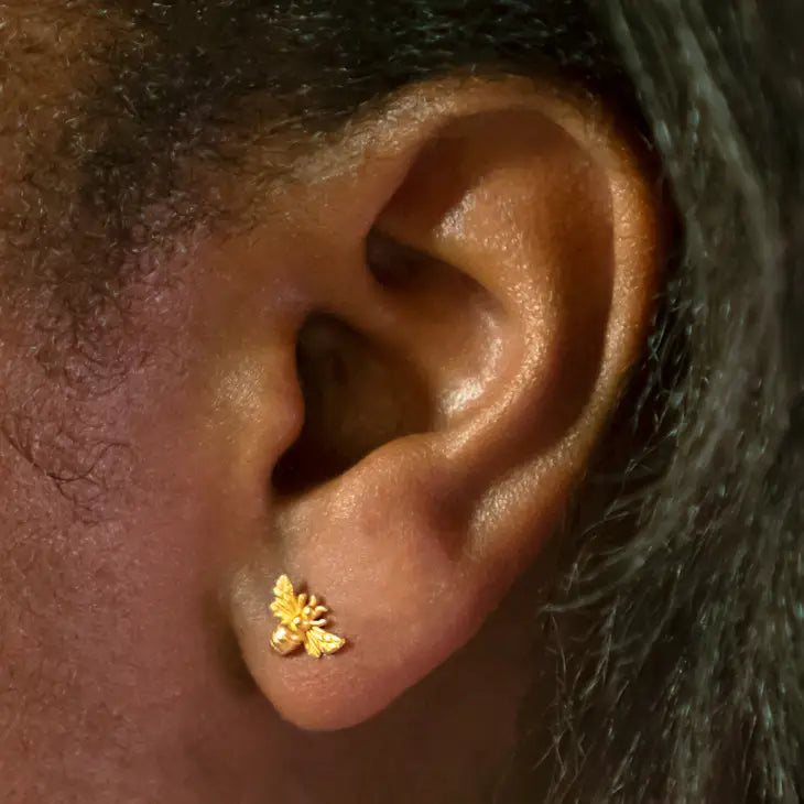 Nina Designs Earrings: Tiny Bronze Bee-ESSE Purse Museum & Store