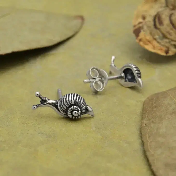 Nina Designs: Tiny Snail Post Earrings-ESSE Purse Museum & Store