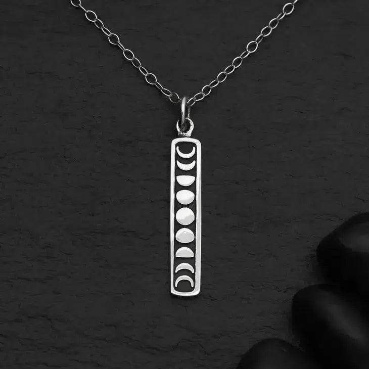 Nina Designs Necklace: Vertical Moon Phases-ESSE Purse Museum & Store
