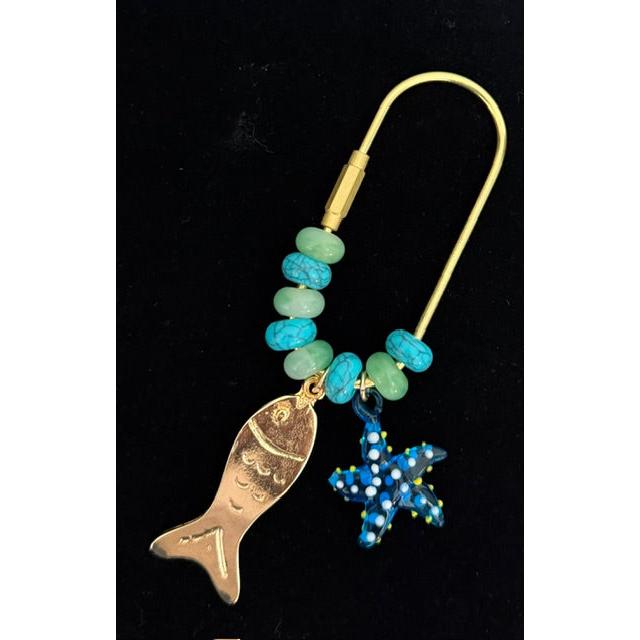 One Eleven Designs Bag Charm: Gold Fish-ESSE Purse Museum & Store