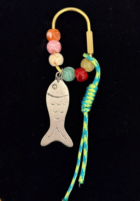 One Eleven Designs Bag Charm: Silver Fish-ESSE Purse Museum & Store