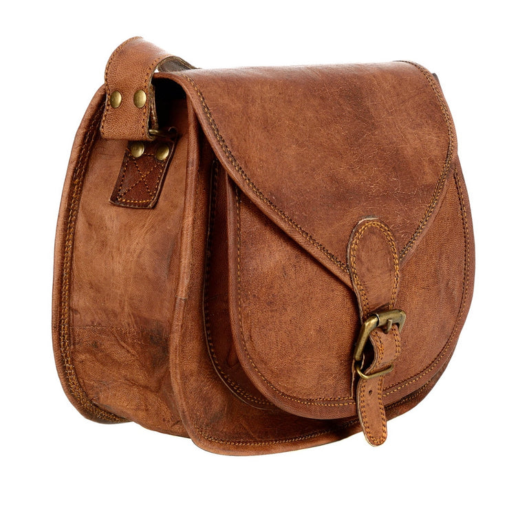 Paper High Bag: Curved Leather Saddle Bag-ESSE Purse Museum & Store