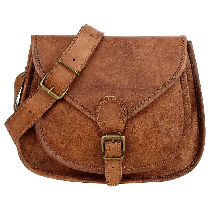 Paper High Bag: Curved Leather Saddle Bag-ESSE Purse Museum & Store