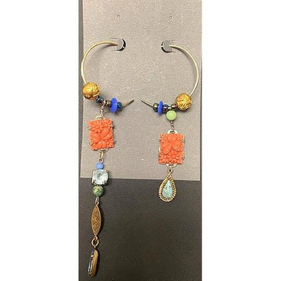 Pecan Tree Pottery Earrings: Long-Short-ESSE Purse Museum & Store