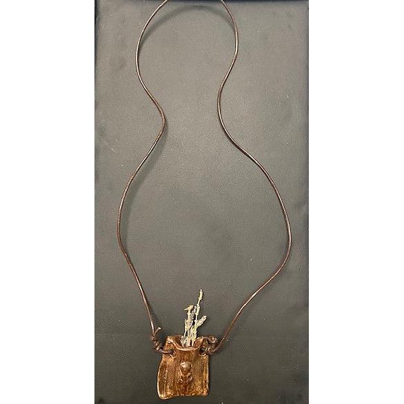 Pecan Tree Pottery Necklace: Tiny Person Amulet-ESSE Purse Museum & Store