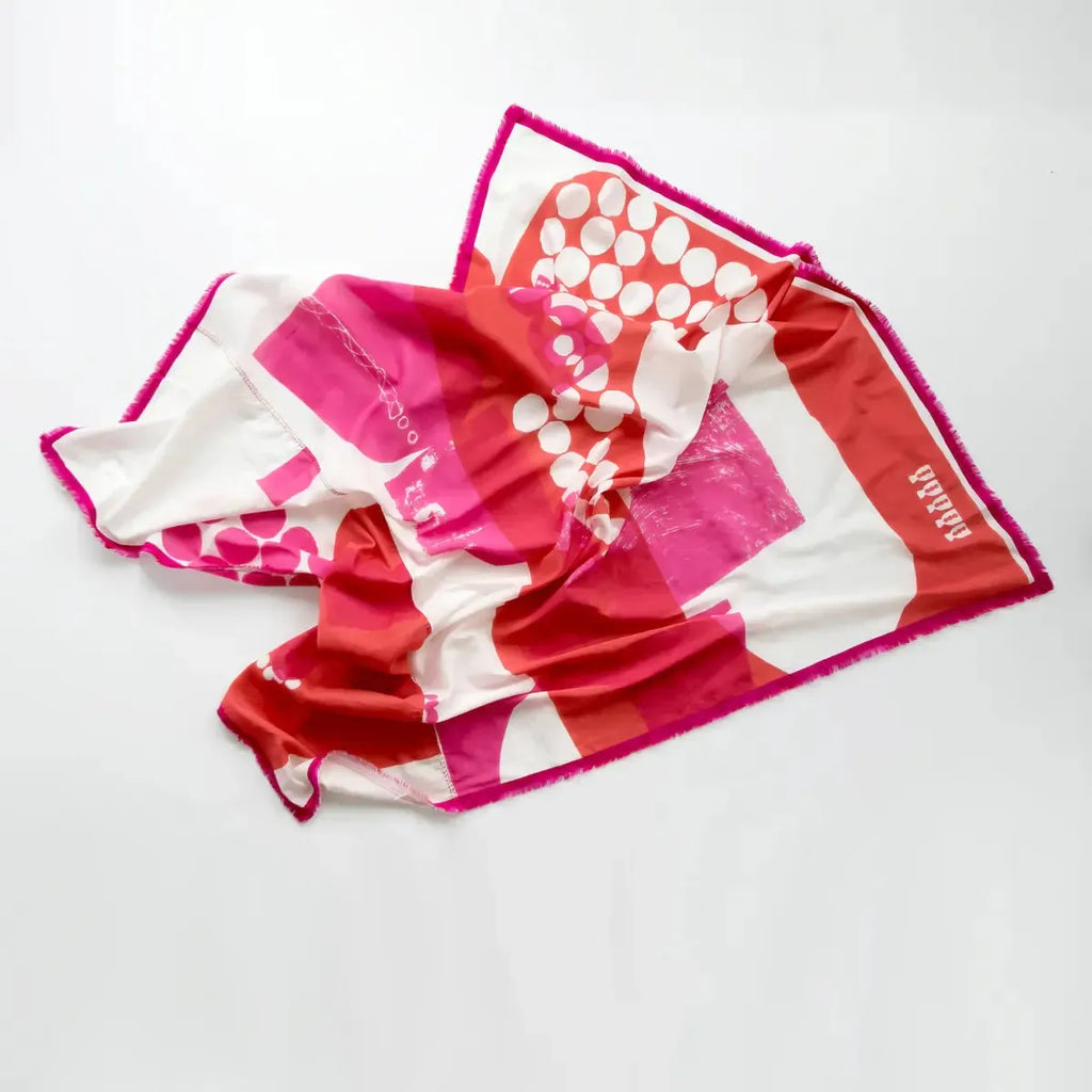 PilgrimWaters Scarf: Large Archie Fuscia-ESSE Purse Museum & Store
