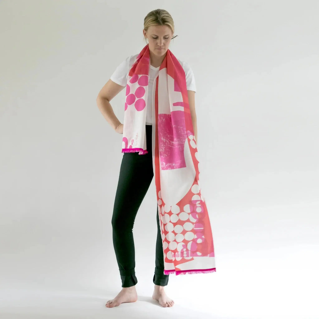 PilgrimWaters Scarf: Midi Archie Fuscia-ESSE Purse Museum & Store