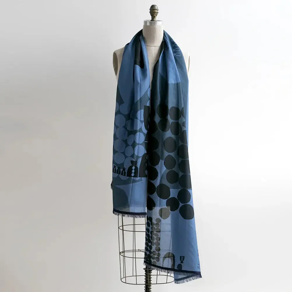 PilgrimWaters Scarf: Midi Archie Indigo-ESSE Purse Museum & Store