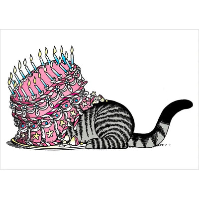 Pomegranate Birthday Card: B. Kliban, Cat Undercaking-ESSE Purse Museum & Store