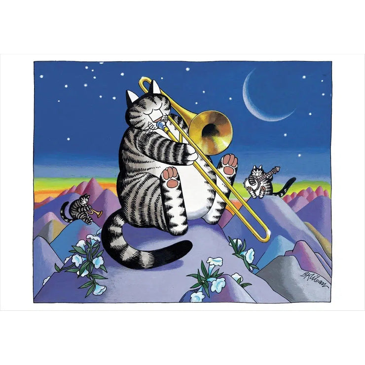 Pomegranate Birthday Card: B. Kliban, Moonlight Serenade-ESSE Purse Museum & Store