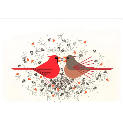 Pomegranate Birthday Card: Charley Harper, Cardinal Courtship-ESSE Purse Museum & Store