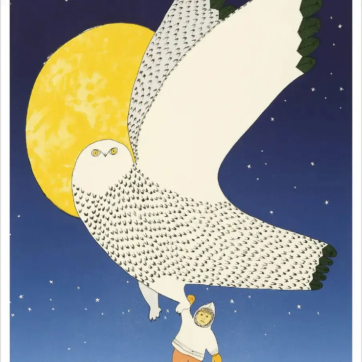 Pomegranate Blank Card: Ningiukulu Teevee, The Owl and the Boy-ESSE Purse Museum & Store