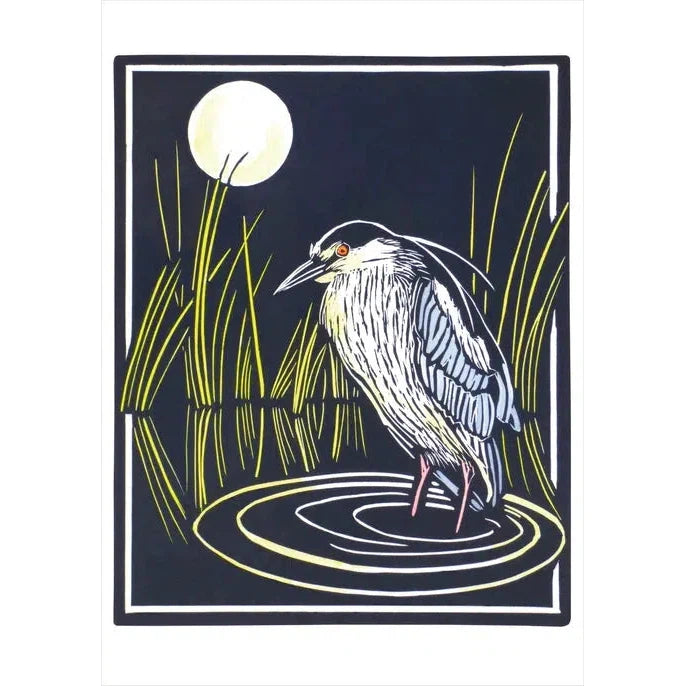 Pomegranate Card: Molly Hashimoto, Black-crowned Night Heron-ESSE Purse Museum & Store