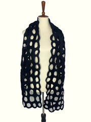 Pomegranate Moon Scarf: Black Ring-ESSE Purse Museum & Store