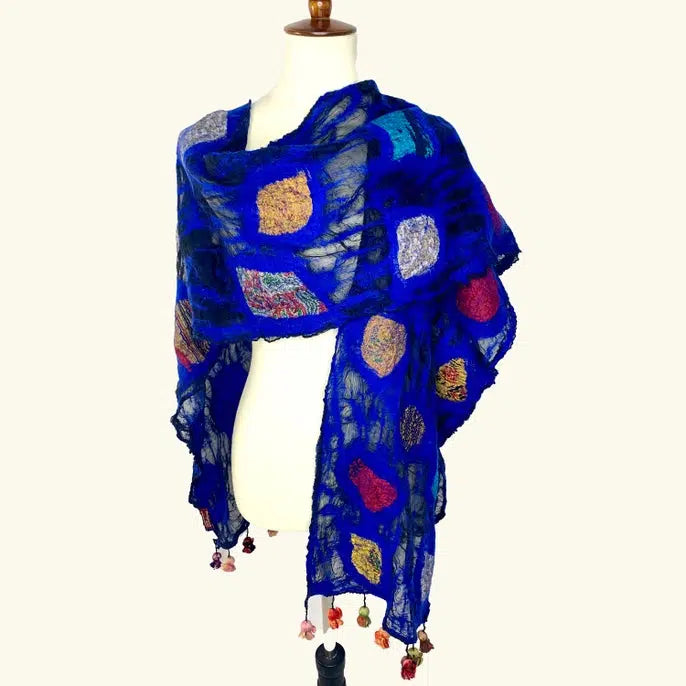 Pomegranate Moon Scarf: Royal Scarf Wrap-ESSE Purse Museum & Store