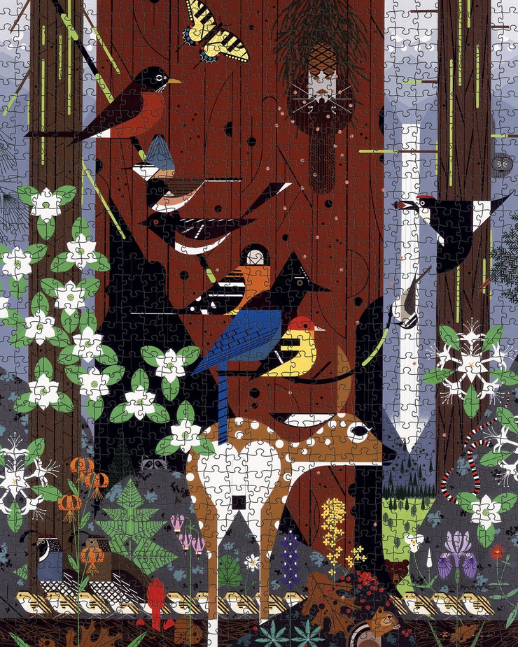 Pomegranate Puzzle: Charley Harper, The Sierra Range-ESSE Purse Museum & Store