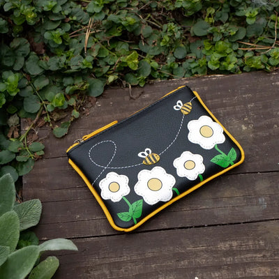 Primehide Coin Purse: Bee & Flower-ESSE Purse Museum & Store