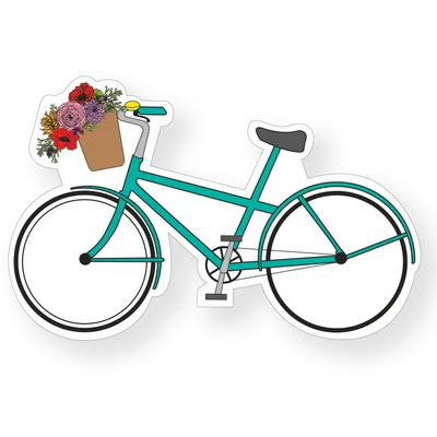 Quick Brown Fox Letterpress Sticker: Bike-ESSE Purse Museum & Store