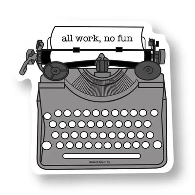 Quick Brown Fox Letterpress Sticker: Typewriter-ESSE Purse Museum & Store