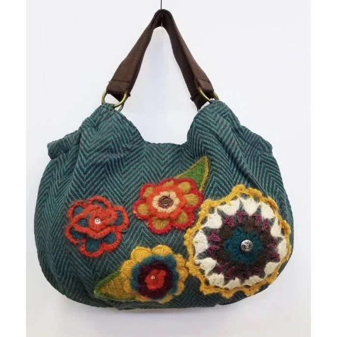 Ricki Designs Bag: Hearringbone Hobo-ESSE Purse Museum & Store