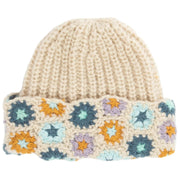 San Diego Hat Co.: Crochet Knit Cuffed Floral Beanie-ESSE Purse Museum & Store