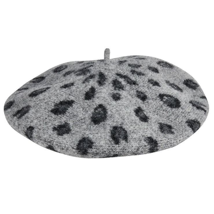 San Diego Hat Co. Hat: Leopard Print Beret-ESSE Purse Museum & Store