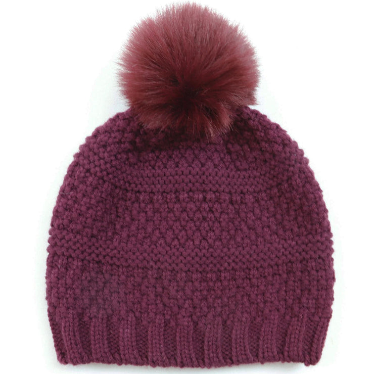 San Diego Hat Co.: Knit Beanie with Faux Fur Pom-ESSE Purse Museum & Store