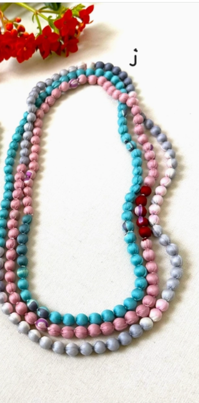 Sophie Silks Necklace: Extra Long Silk Bead