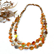 Sophie Silks Necklace: Tie Dye Double Strands-ESSE Purse Museum & Store