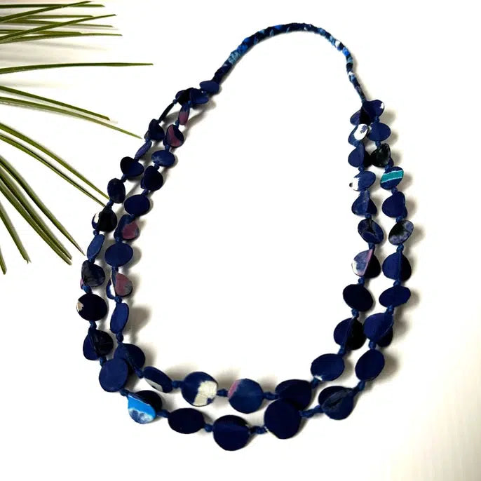 Sophie Silks Necklace: Tie Dye Double Strands