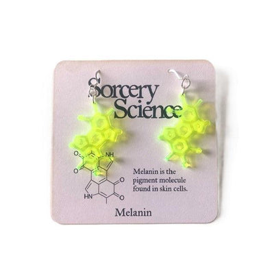 Sorcery Science Earrings: Acrylic Melanin Molecule Dangles-ESSE Purse Museum & Store