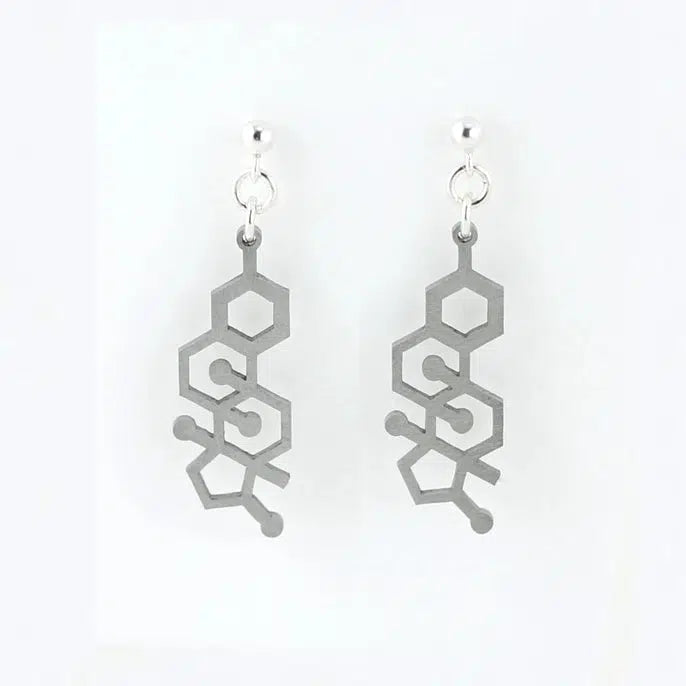 Sorcery Science Earrings: Estrogen Molecule Studs-ESSE Purse Museum & Store