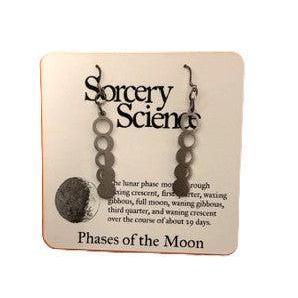 Sorcery Science Earrings: Moon Phases Dangles