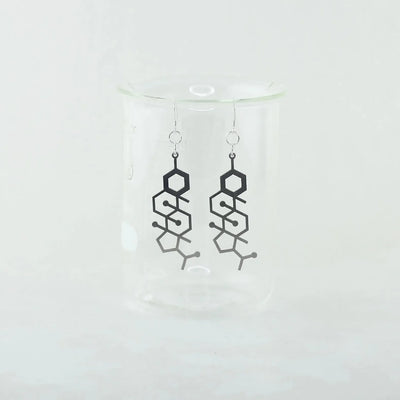 Sorcery Science Earrings: Progesterone Molecule Dangles-ESSE Purse Museum & Store