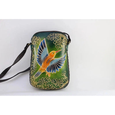 Sunflower Handmade Bag: Hummingbird Purse Crossbody-ESSE Purse Museum & Store