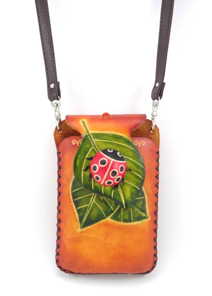 Sunflower Handmade Bag: Ladybug Cell Phone Crossbody-ESSE Purse Museum & Store