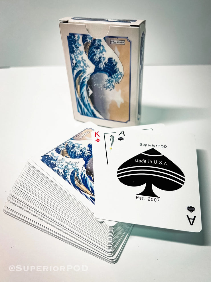 Superior Print on Demand Playing Cards: Hokusai, The Wave-ESSE Purse Museum & Store