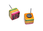 Tara Locklear Earrings: Cube Posts-ESSE Purse Museum & Store