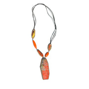 Tara Locklear Necklace: OG Orange Gem Link Pendant-ESSE Purse Museum & Store
