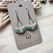 The Artifact House Earrings: Collar Patina Green Cracked Gold-ESSE Purse Museum & Store