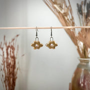 The Artifact House Earrings: Small Olive Flower-ESSE Purse Museum & Store