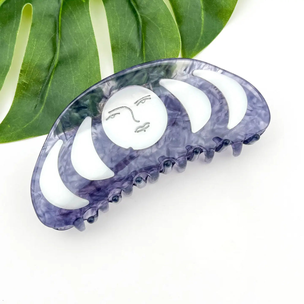 The Diva Soap Hair Claw: Blue Half Moon-ESSE Purse Museum & Store