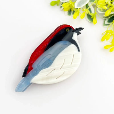 The Diva Soap Hair Claw: Red Blue Tit Bird-ESSE Purse Museum & Store