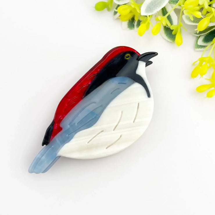 The Diva Soap Hair Claw: Red Blue Tit Bird-ESSE Purse Museum & Store