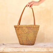 The Winding Road Bag: Open Weave Ata Vine Bucket-ESSE Purse Museum & Store