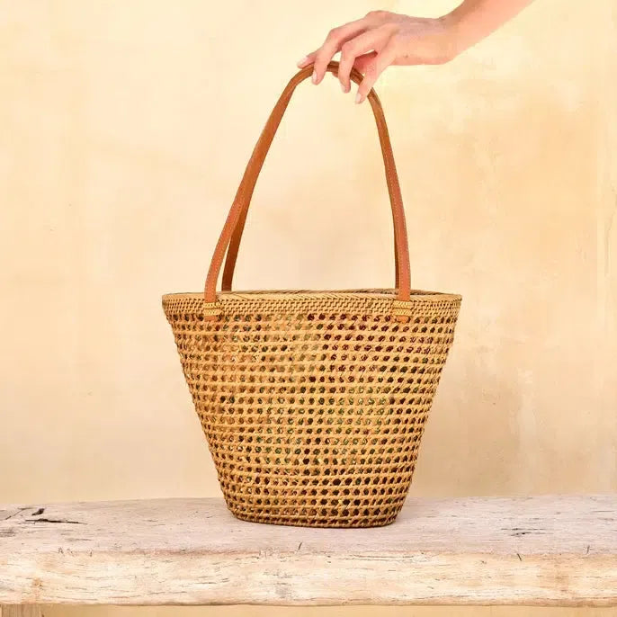 The Winding Road Bag: Open Weave Ata Vine Bucket