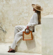 The Winding Road Bag: Rattan Cane Tote-ESSE Purse Museum & Store