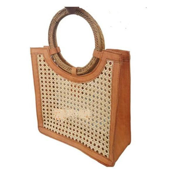The Winding Road Bag: Rattan Cane Tote